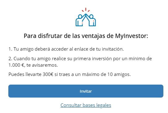 Condiciones programa de referidos de MyInvestor